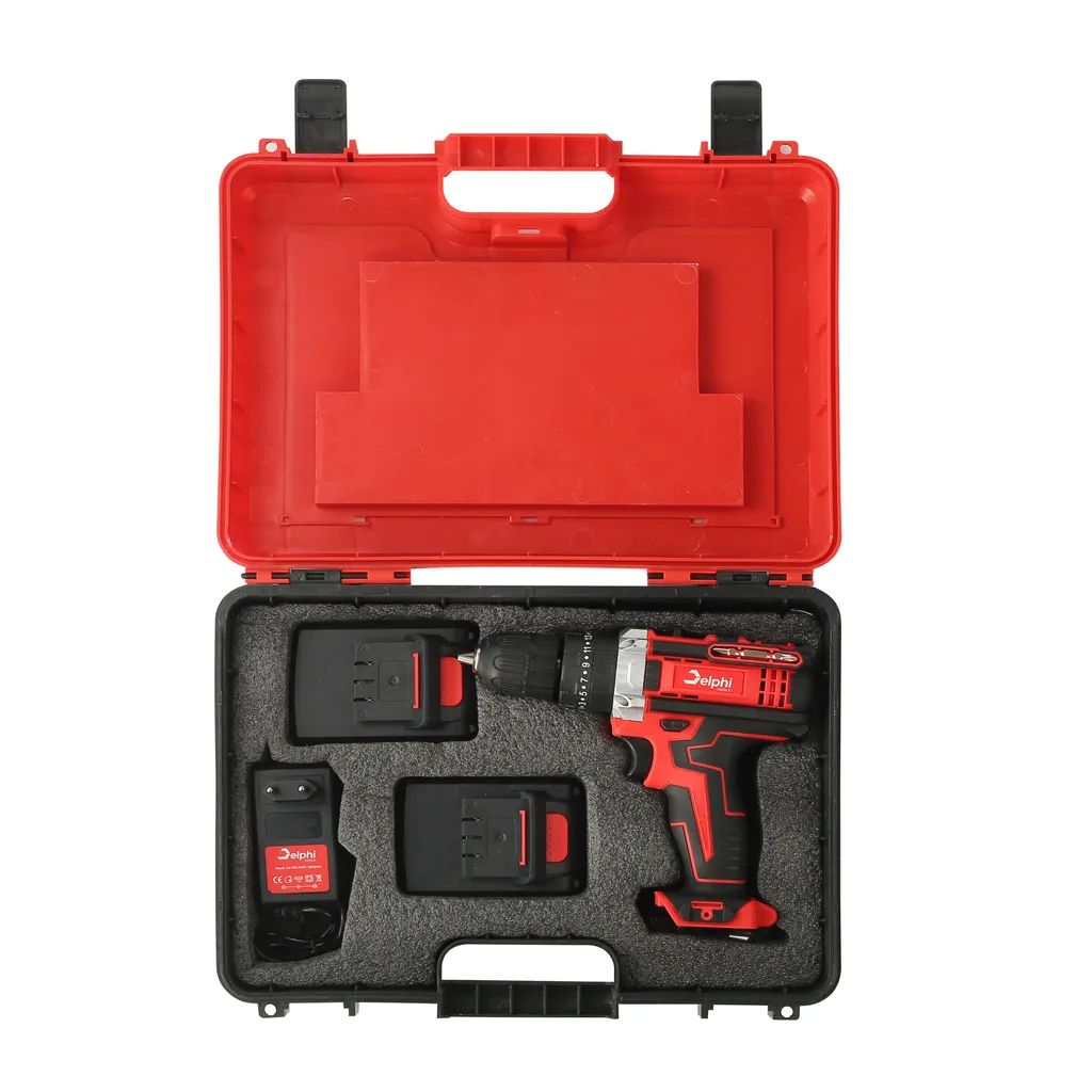 Perceuse-visseuse sans Fil 20V DELPHI avec Coffret Complet et Accessoires