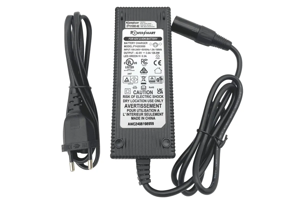 Chargeur rapide 42V 3A pour batterie Sparta, Double-E et ION E-speed - 7