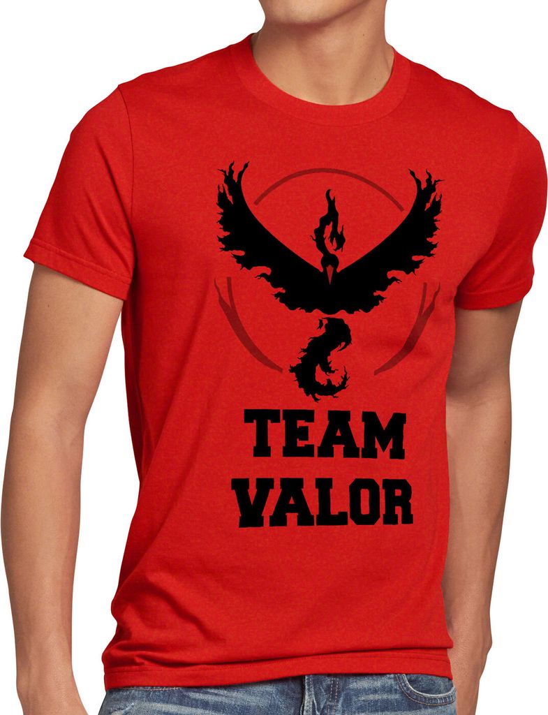 BaumwolleCloud Team Valor Herren T-Shirt Rot Red Wagemut