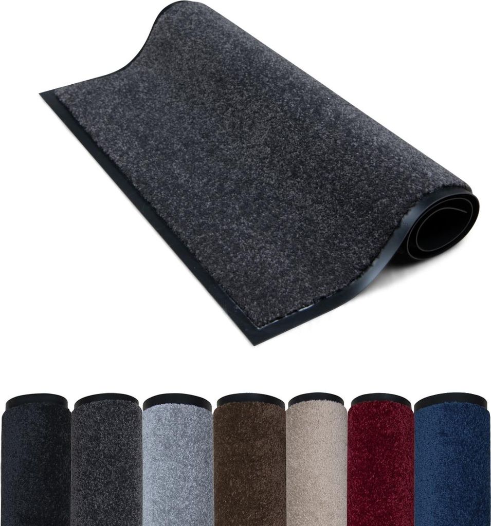 Colour Pro -Schmutzfangmatte Innen- 40x60 cm- alle Fußbodenarten - Absorbierend- fußmatte -Anthrazit