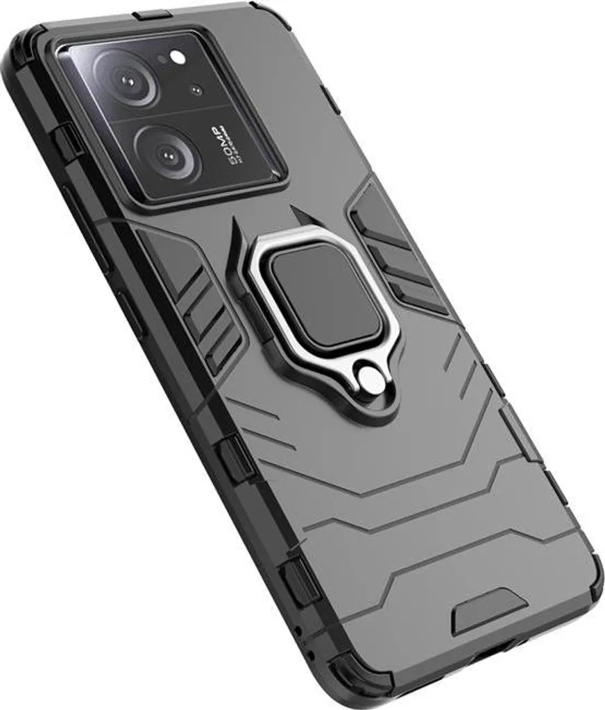 Anello Custodia Armor per Xiaomi 13T / 13T Pro Nero - Protezione Militare