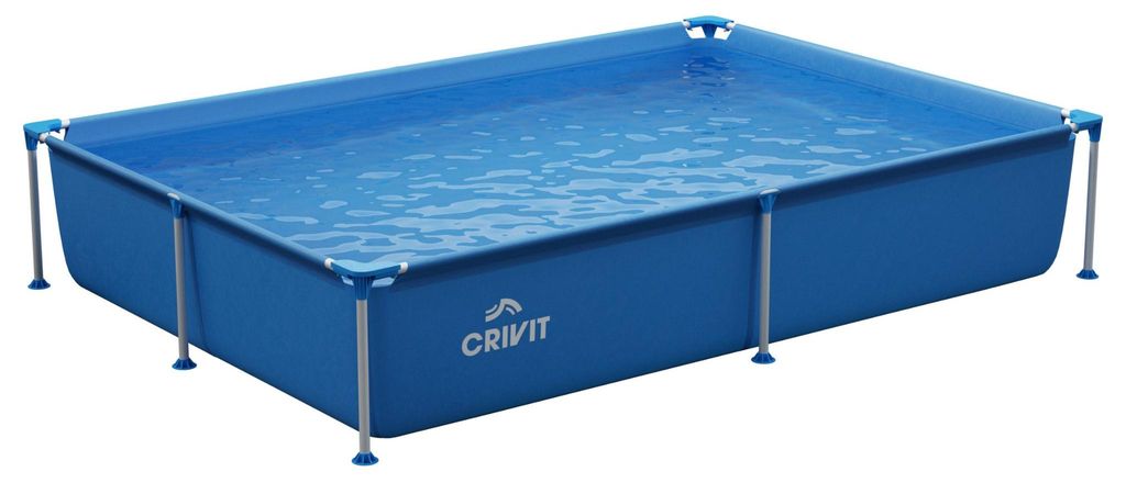 CRIVIT Gartenpool Framepool Rechteckig Aufstellpool PVC 228x159x42cm 1150L