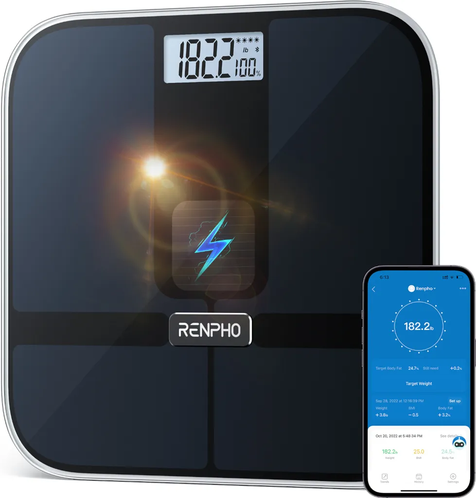 Balance Connectée Solaire RENPHO Elis Solar 2 avec Analyse IMC