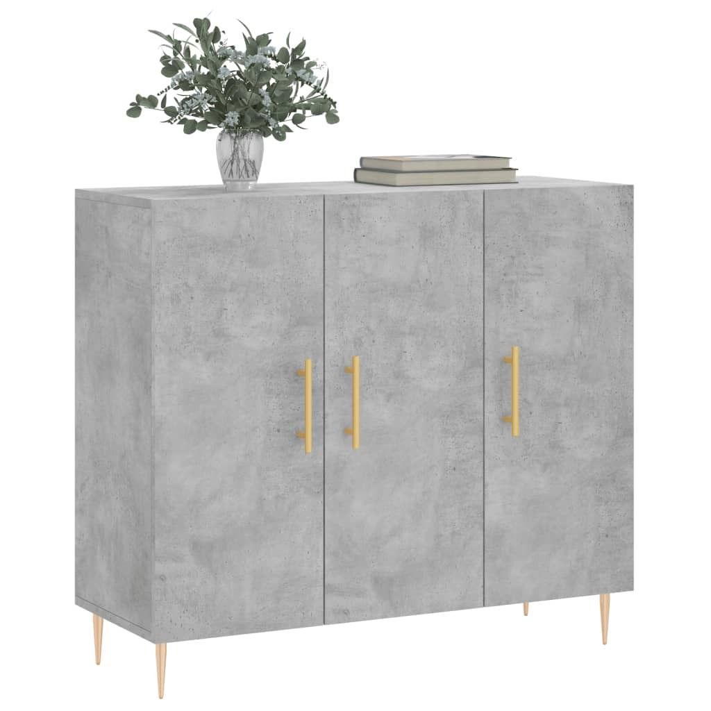 vidaXL Príborník betón sivý 90x34x80 cm odvodený výrobok z Obrázok produktu 