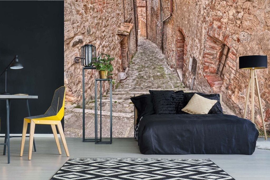 Vlies Fototapete SIENA, TOSKANA 375 x 250 cm (inkl. Kleister) - Vlies Tapete, Wandtapete, Wandbilder - Tapete für Wohnzimmer Schlafzimmer, Büro, ...