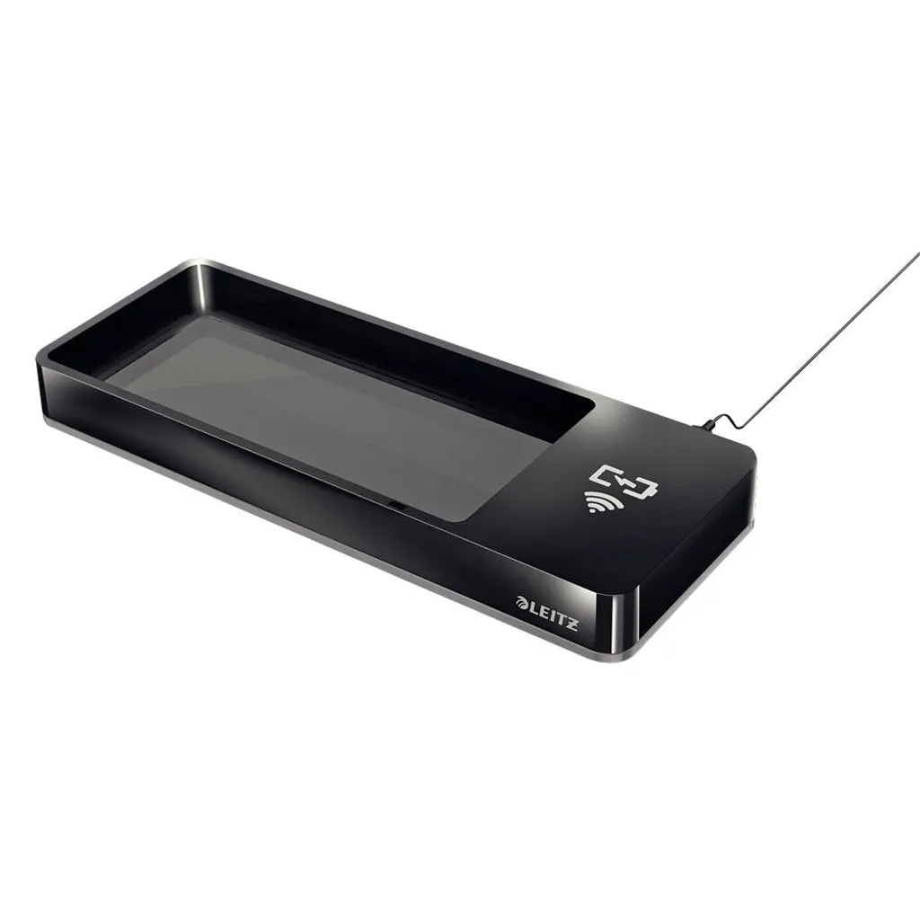 Pot à Crayons Leitz Duo Colour Noir Design avec Chargeur Sans Fil Qi