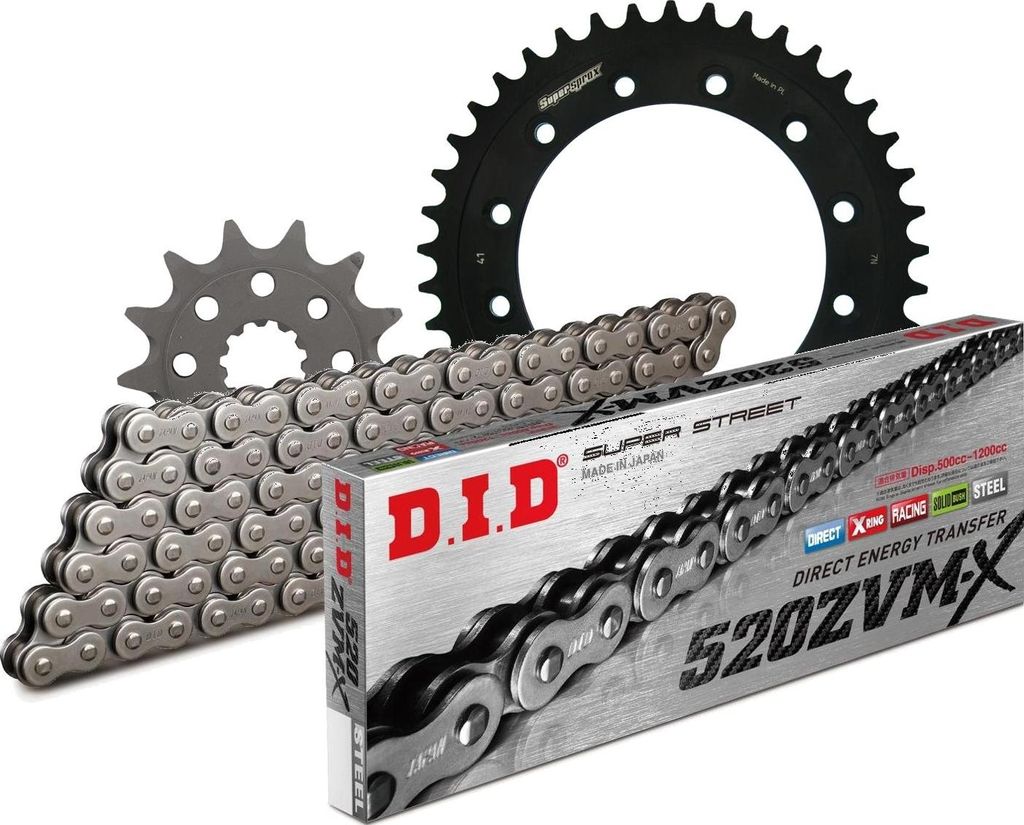 Kit Stahl passend für Honda NX250 88-93 13-41-102 DID520ZVM-X Niet