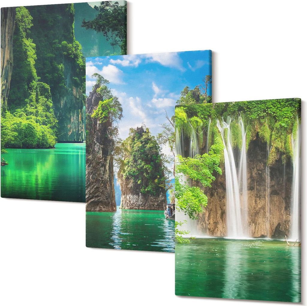 Wandbild – Leinwandbild – Leinwandbilder – Polycanvas – Kunstdruck – Modern – Panorama – Mehrteilig – 3-Teilig Set – Hochwertig ...