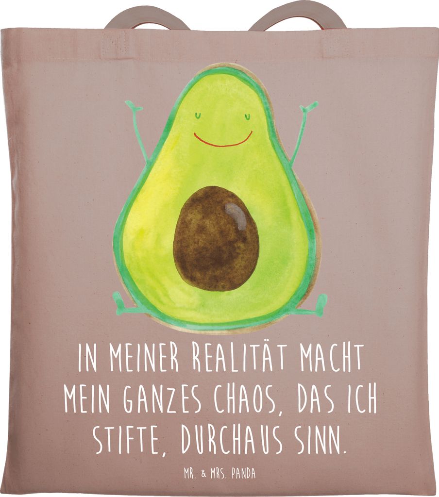 Mr. & Mrs. Panda Stoffbeutel Avocado Glücklich - Braun Produktbild 