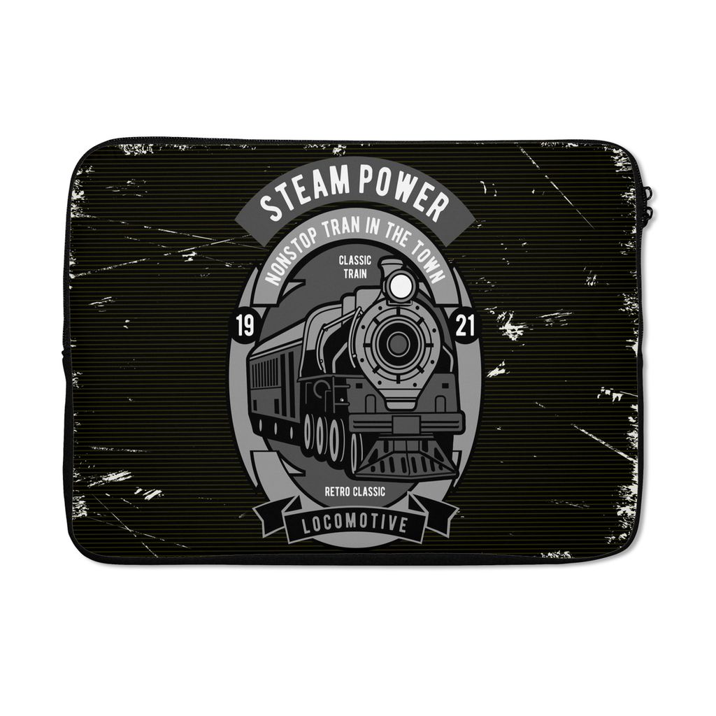 MuchoWow Laptop Hülle 14 ZollZug - Vintage - Zeichnung Laptoptasche - Laptoptasche - Stoßsicher - Schutzhaube