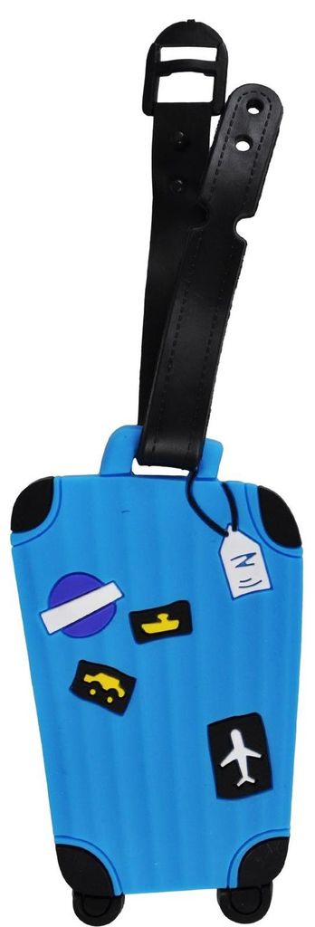 Gepäck-Identifikator Anhänger, Kofferanhänger Adressanhänger, Reiseanhänger für Koffer Trolley Tasche Rucksack, blau 9 x 5,5 cm