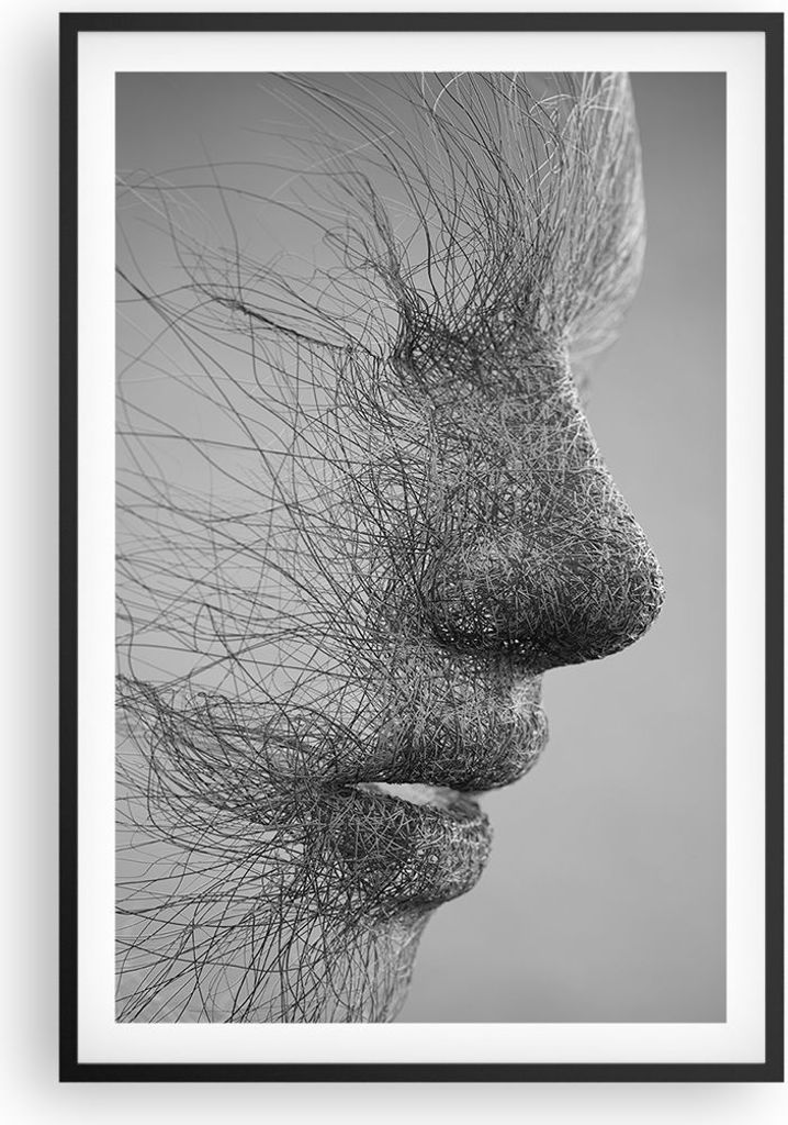 Gerahmtes Poster - Schwarzer Rahmen - Gesicht Grafiken Produktbild 