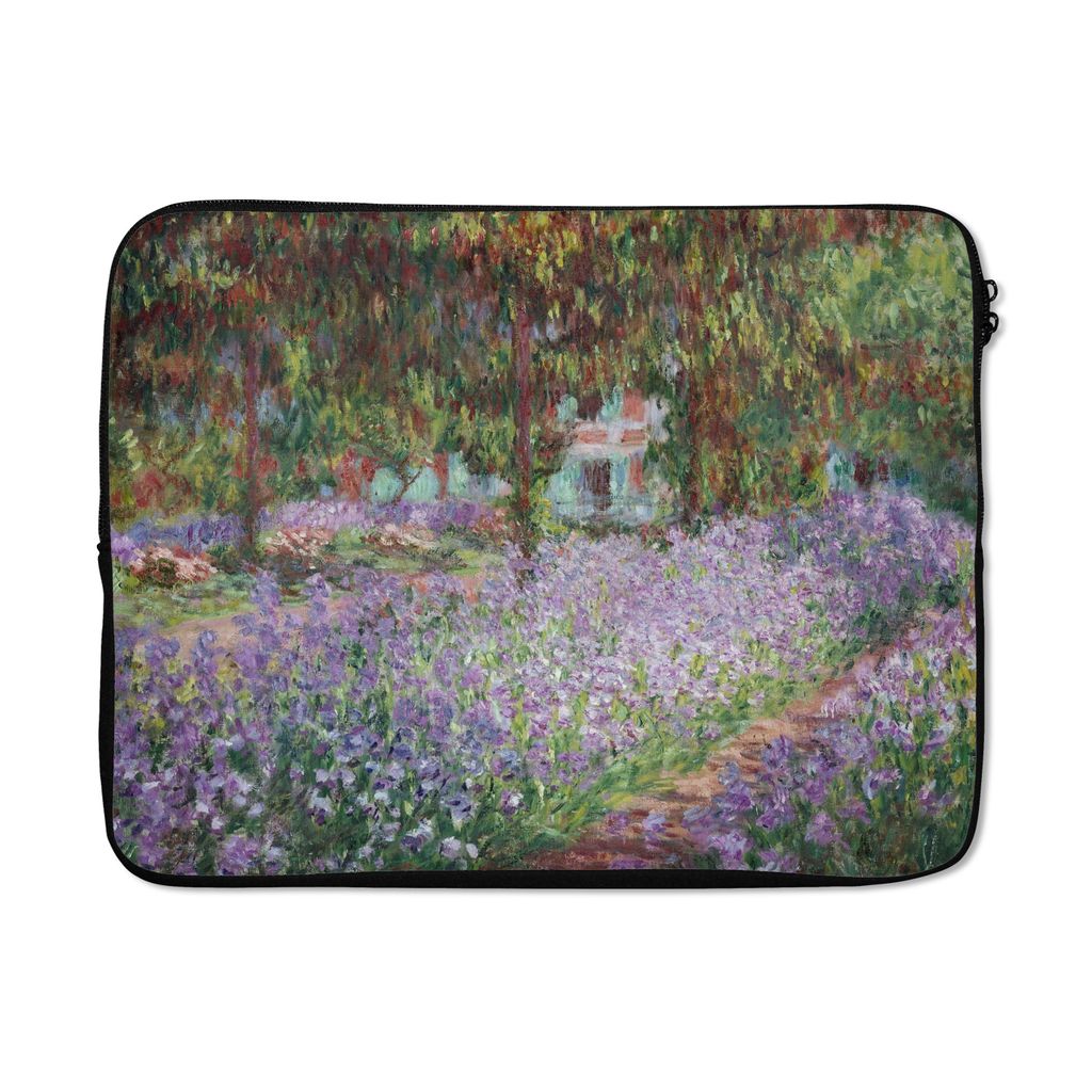 MuchoWow Laptop Hülle 15 Zoll Der Garten des Künstlers in Giverny - Gemälde von Claude Monet Laptoptasche - Laptoptasche - Sleeve - Rundum-Schutz
