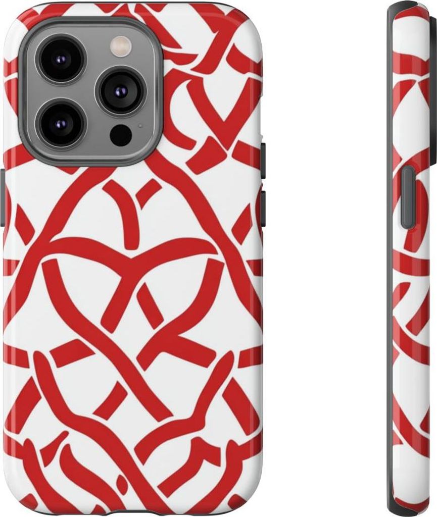 Rotes keltisches Knotenmuster – Hülle Kompatibel mit iPhone 14 Pro
