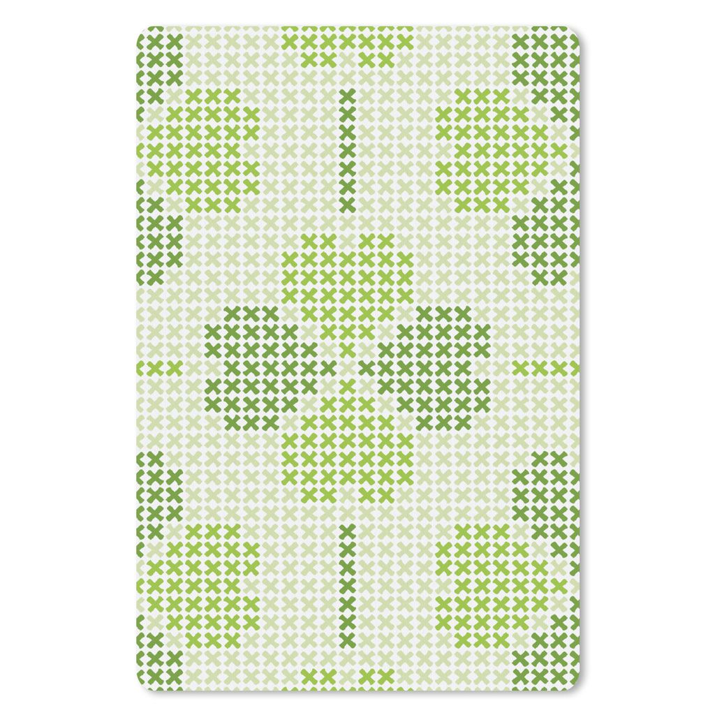 MuchoWow Mauspad Mousepad Klee - Muster - Grün 40x60 cm - Mousepads - Maus Mat - Pad - Mausunterlage - Schreibtisch Accesoire