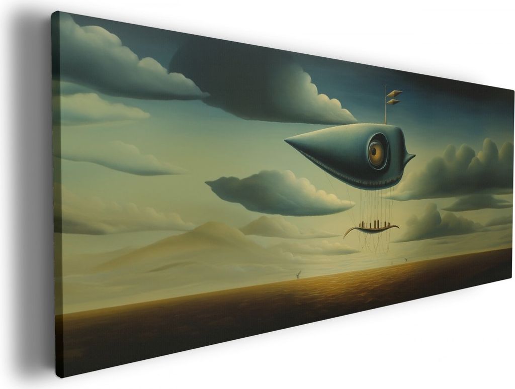 Wallario Premium Leinwandbild Himmelsfahrer in Größe 60 x 150 cm