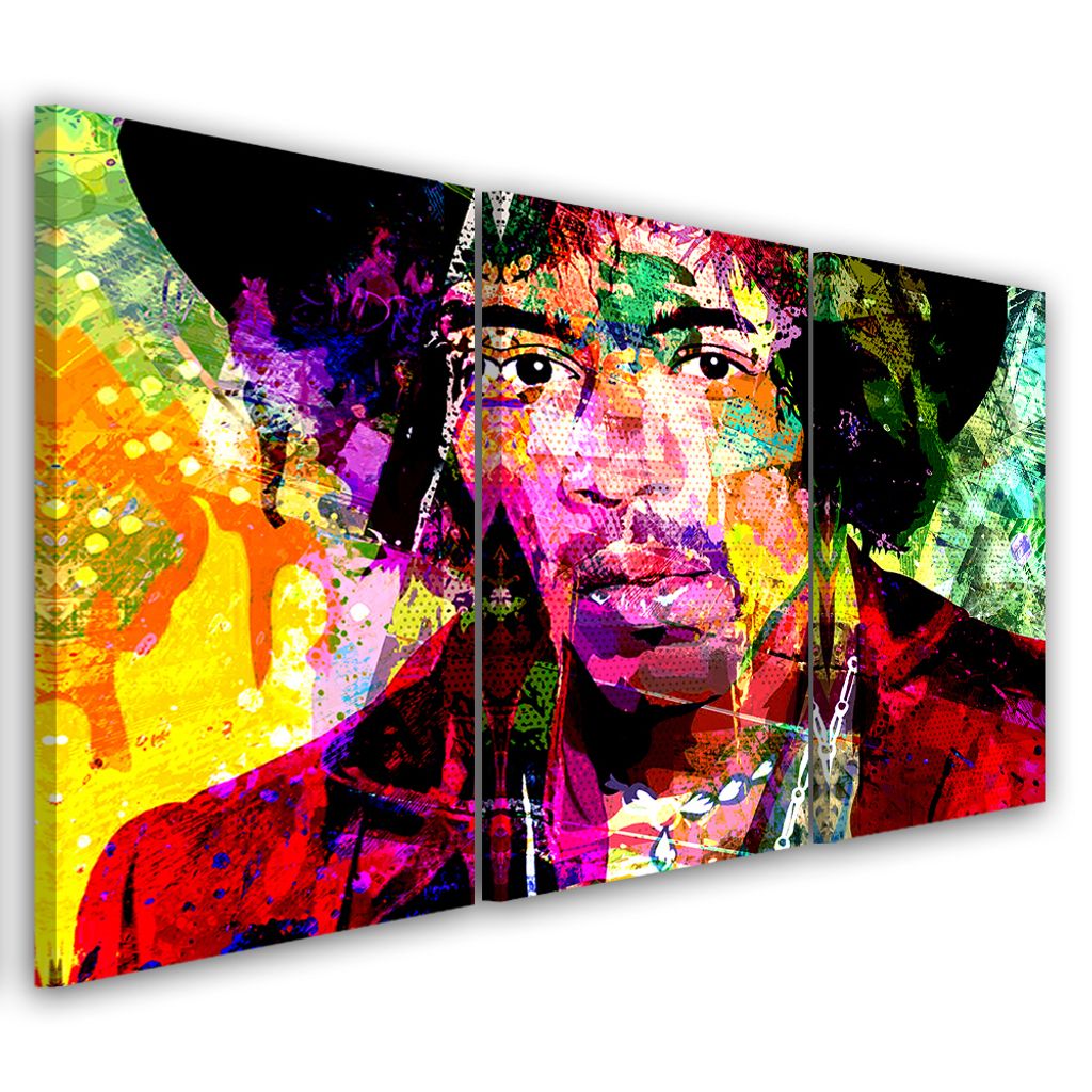 Triptychon auf leinwand farbenfrohe menschen 90x60 cm Feeby farbe wandbild bereit zum aufhängen