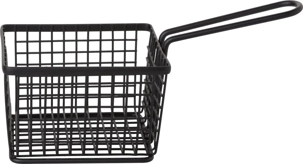 Panier à friture pour présentation de snacks et apéritifs Noir 12x10cm