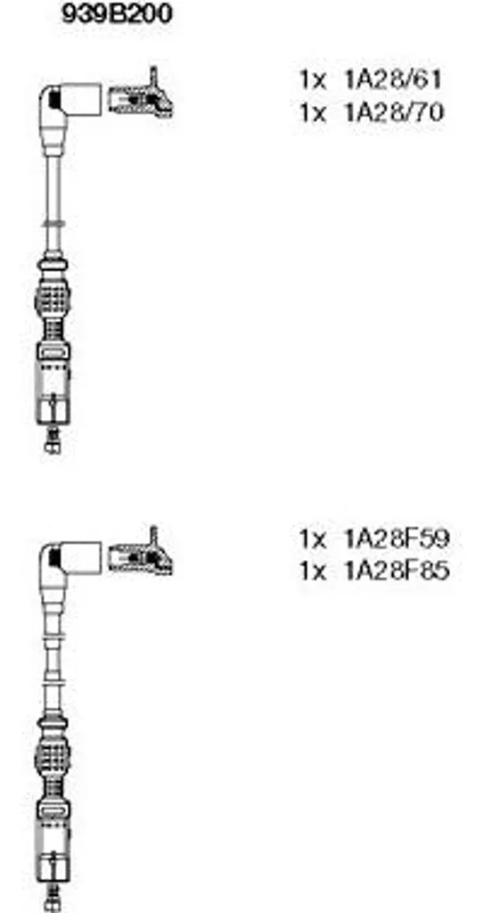 Kit Cavi Candele BREMI 939B200 per VW Polo 6N e Lupo - Qualità Originale