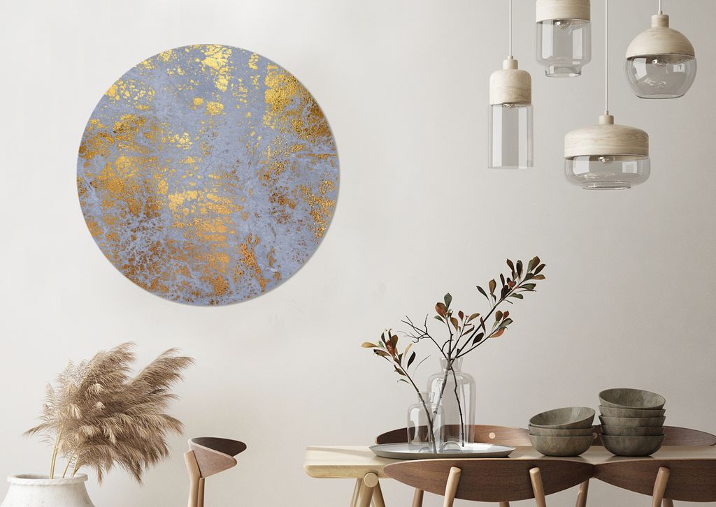 MuchoWow - Wand-Kreis - Wohnzimmer - Bild - Runde - Wanddeko - Dibond - Kunstdrucke