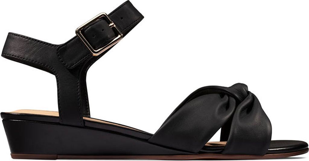 Clarks Sense Strap Damen Ledersandalen schwarz 36