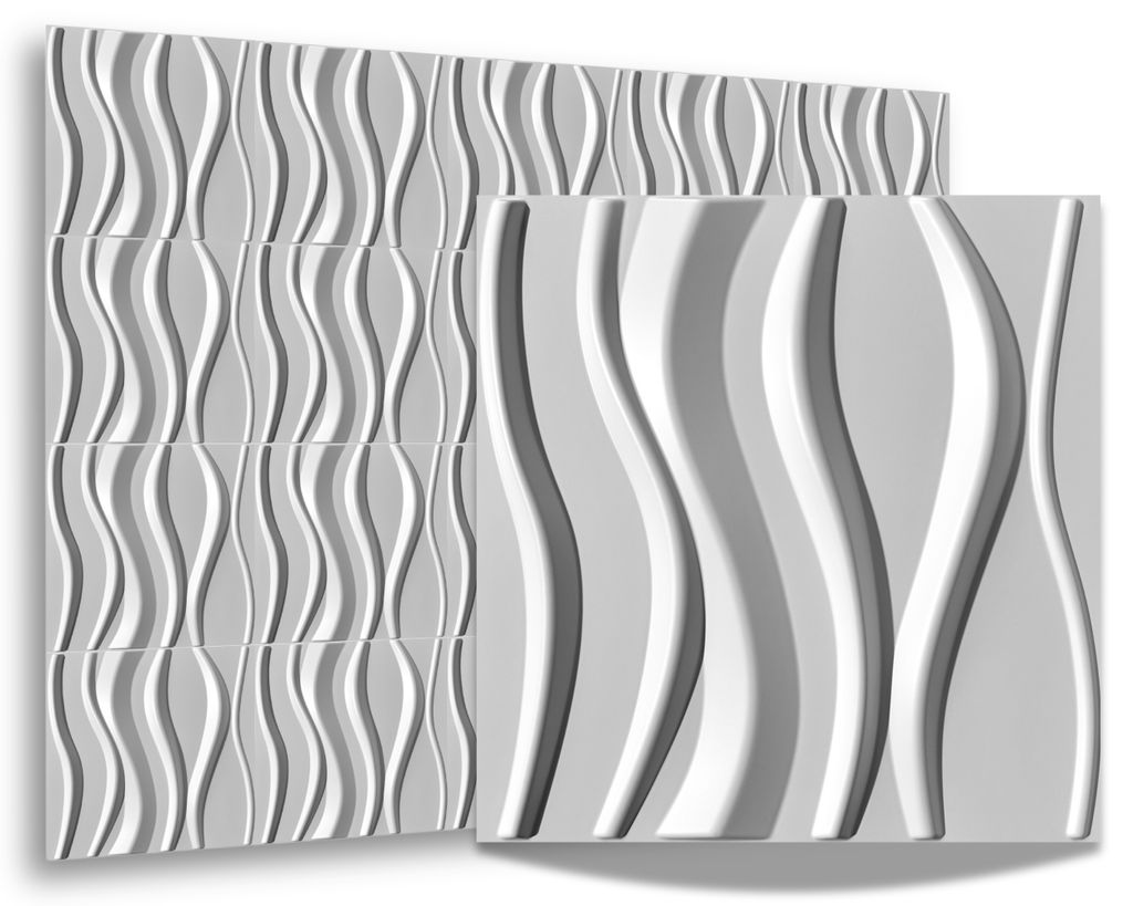 Kunststoff 3D Wandpaneele Wanddeko Wandverkleidung Produktbild 