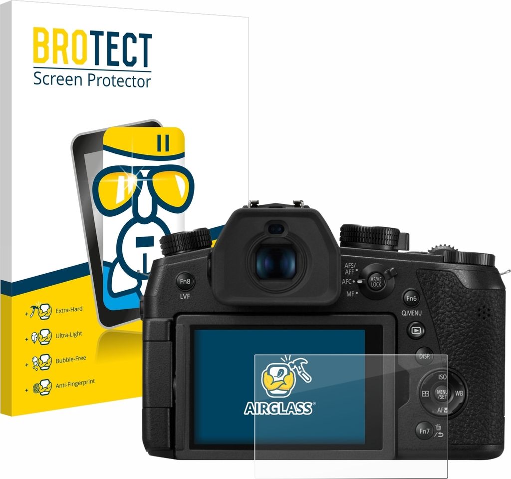 BROTECT Schutzglas für Panasonic Lumix DMC-FZ1000 II Schutzfolie Panzer Folie Glas Display Schutz klar