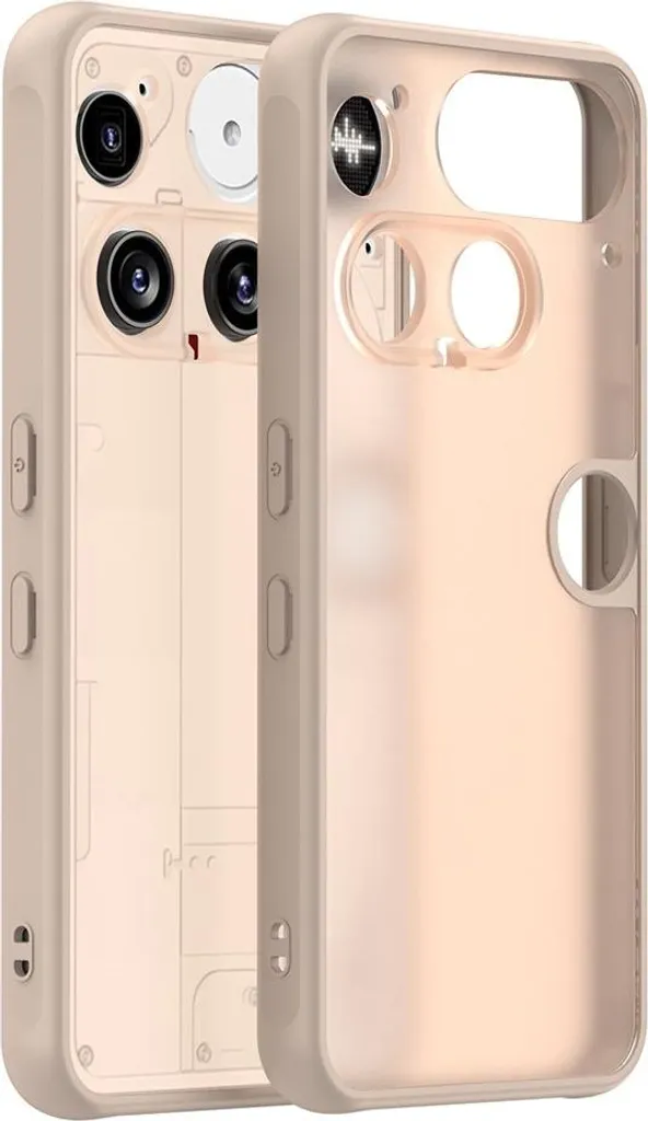 Custodia per Nothing Phone (3) - posteriore Phonesta AirFrost Semi-Trasparente - Beige arenaria opaco
