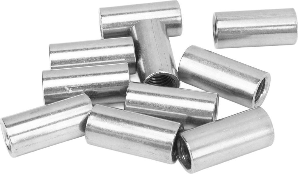 10 Stück runde Verbindungsmuttern, Innengewinde M10 x 1,5, 14 L30 mm, Edelstahl-Kupplungsmuttern für Wartungszwecke