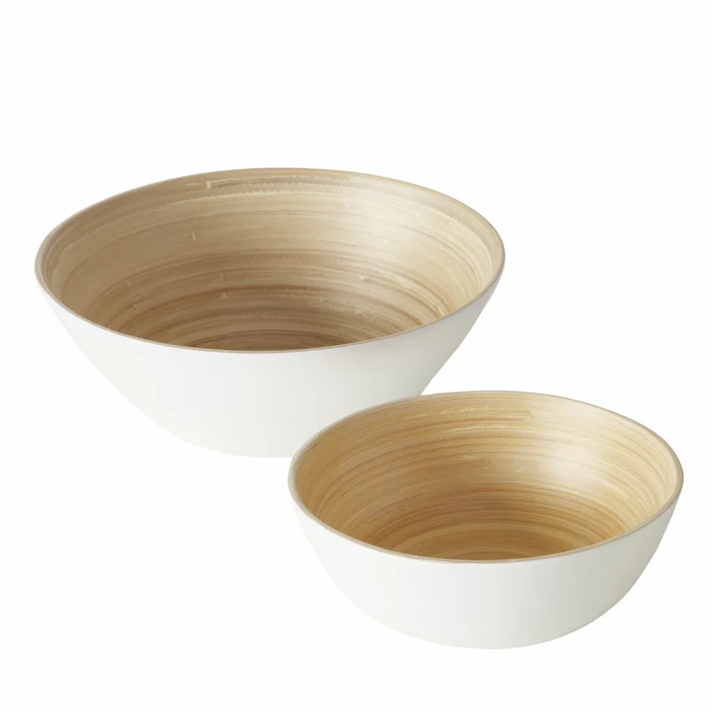 Set Gourmet BAMBO 2 Ciotole Bianche Ø 7-10 cm | Accessori Tavola Eco
