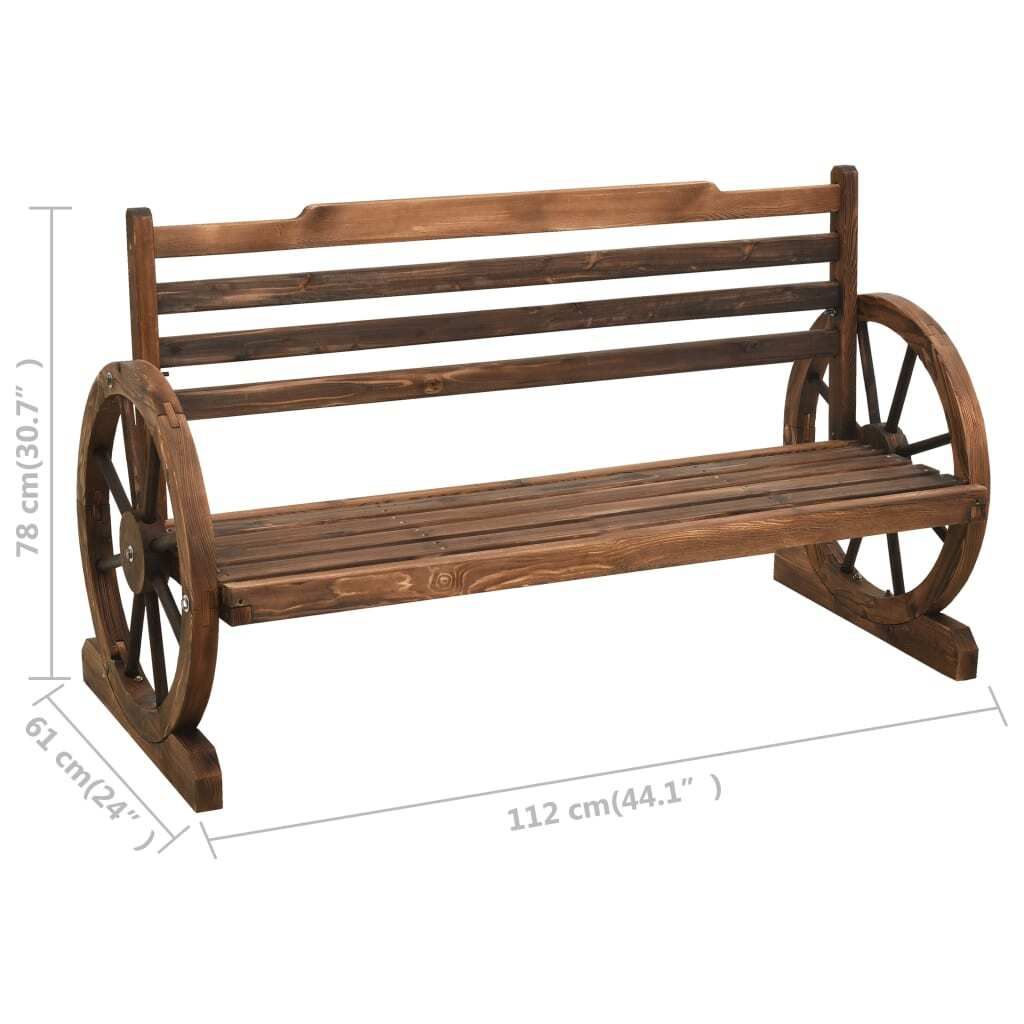 vidaXL Záhradná lavička 112 cm z masívneho jedľového dreva Obrázok produktu 2