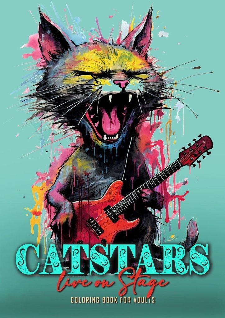Catstars live on Stage Malbuch für Erwachsene