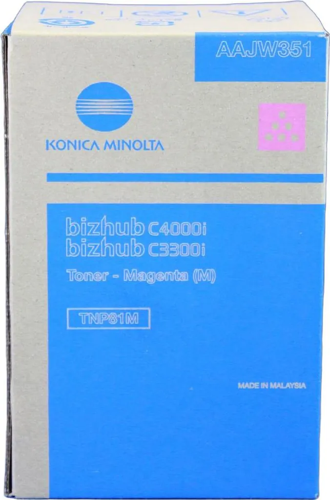 Toner Konica Minolta TNP81M Magenta Originale AAJW351 - Stock Disponibile
