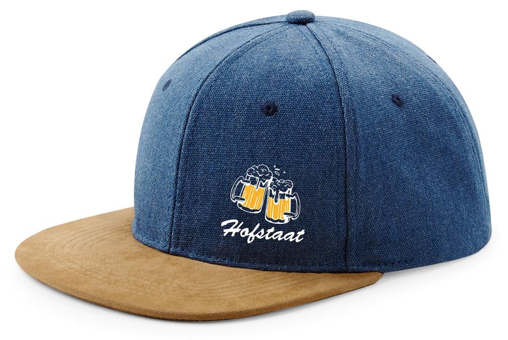 Huuraa Cappy Mütze Hofstaat Schützenfest Denim Baumwolle und Polyester Snapback Kappe Geschenkidee