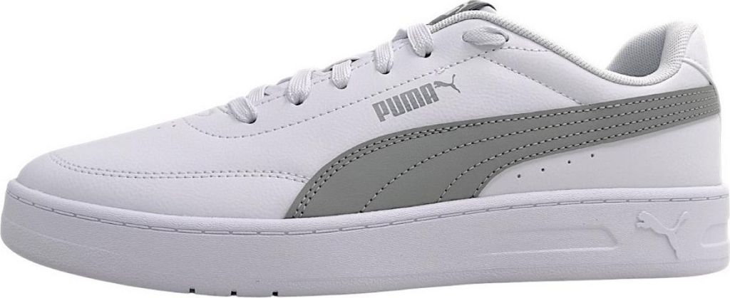 Puma Court Classic Clean Sportschuhe Kinder Laufschuhe sportlicher Schnürer Weiß Freizeit, Schuhgröße:EUR 41 | UK 7