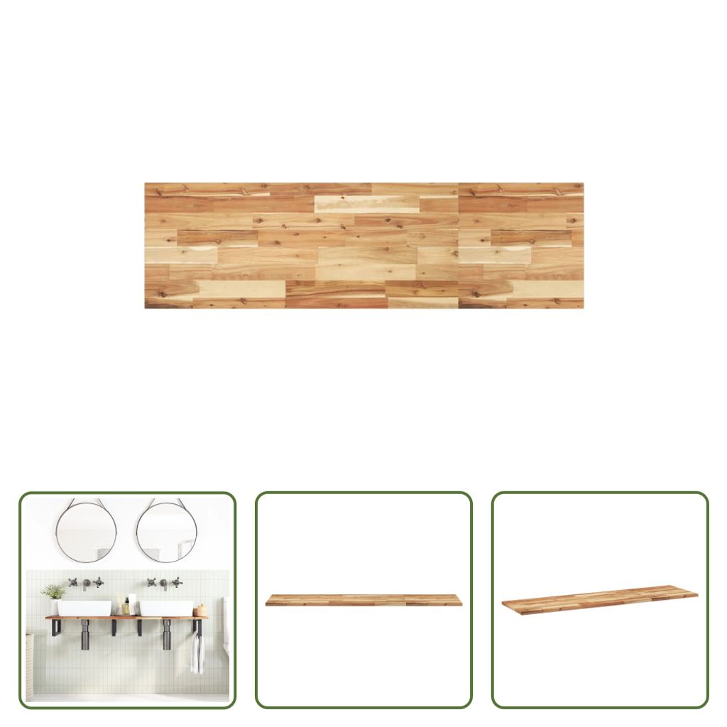 The Living Store Waschtischplatte Ölbeschichtung 160x40x2 cm Massivholz Akazie