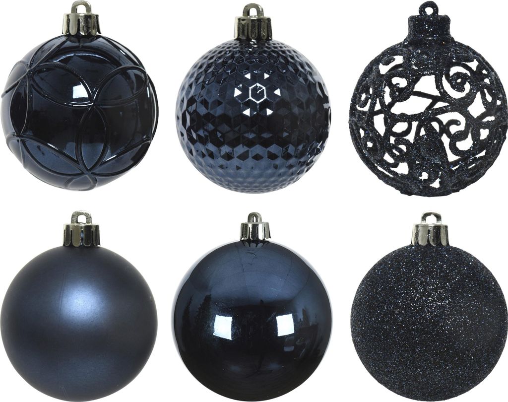 Weihnachtskugeln Kunststoff Ornamente 6cm 37er Set - Produktbild 