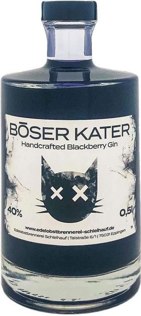 Böser Kater Blackberry Gin 500ml 40% Vol. Produktbild 
