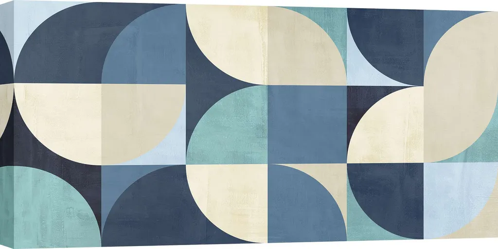 Tableau sur toile abstrait Sandro Nava Morning Phase format 120x60 cm