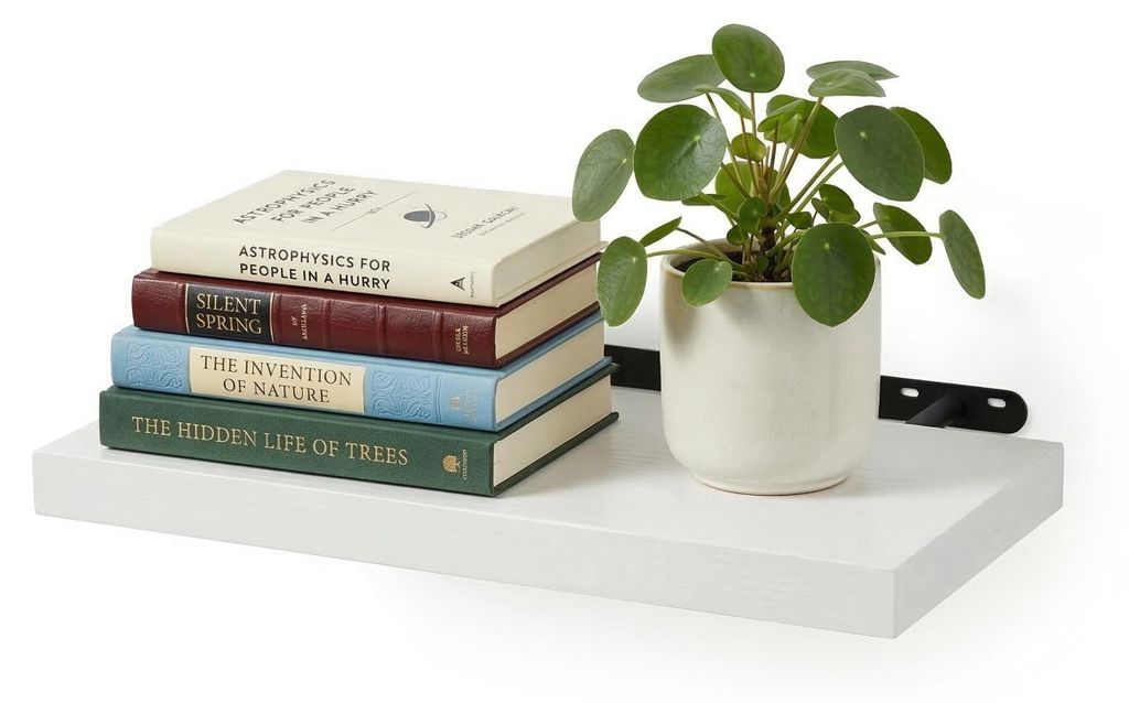 Scaffale da parete Relaxdays, A x L x P: 4 x 50 x 23 cm, Immagine del prodotto 