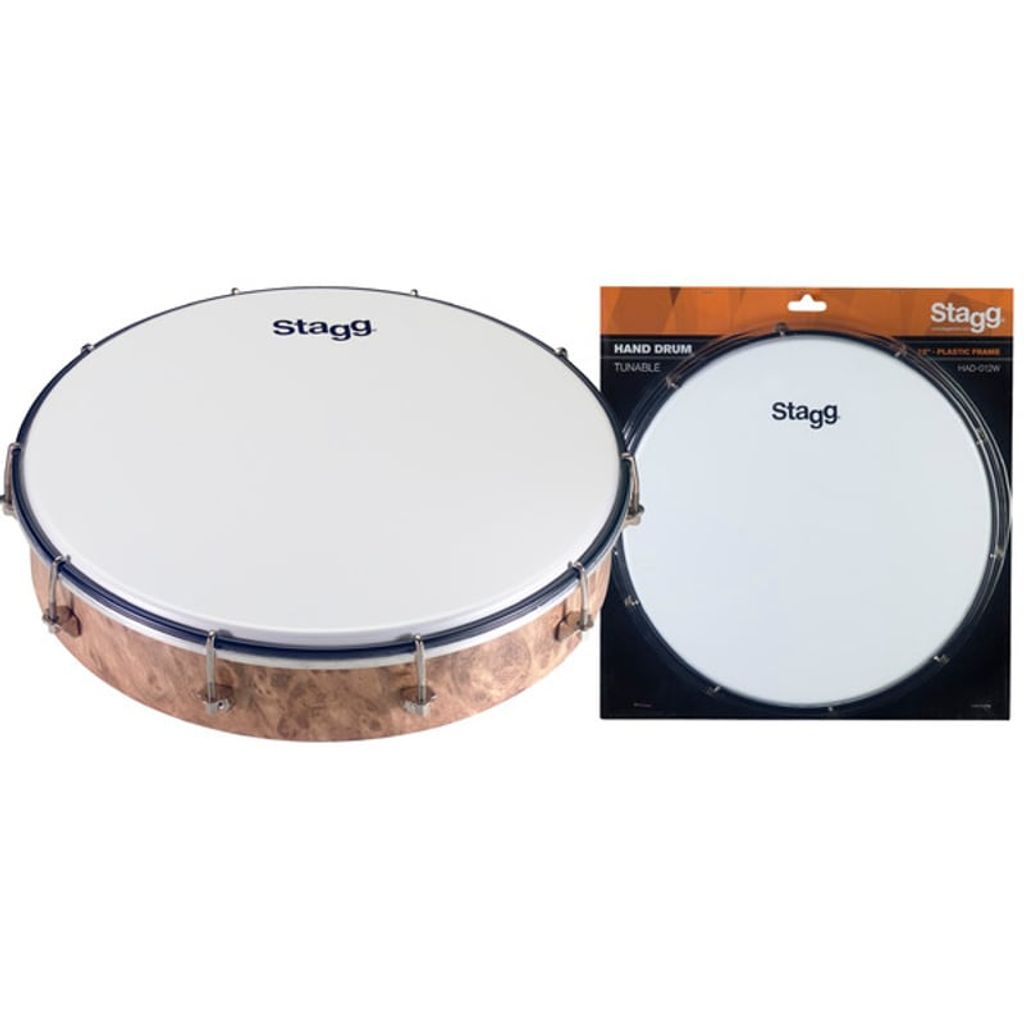 Stagg HAD-012W 12 Zoll stimmbare Kunststoff-Handtrommel