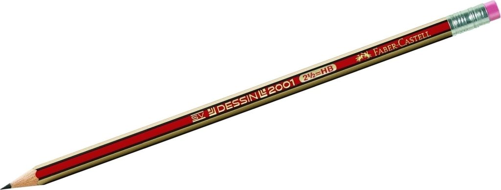 Bleistift Dessin 2001 HB mit Radierer Packung mit 12 Stück