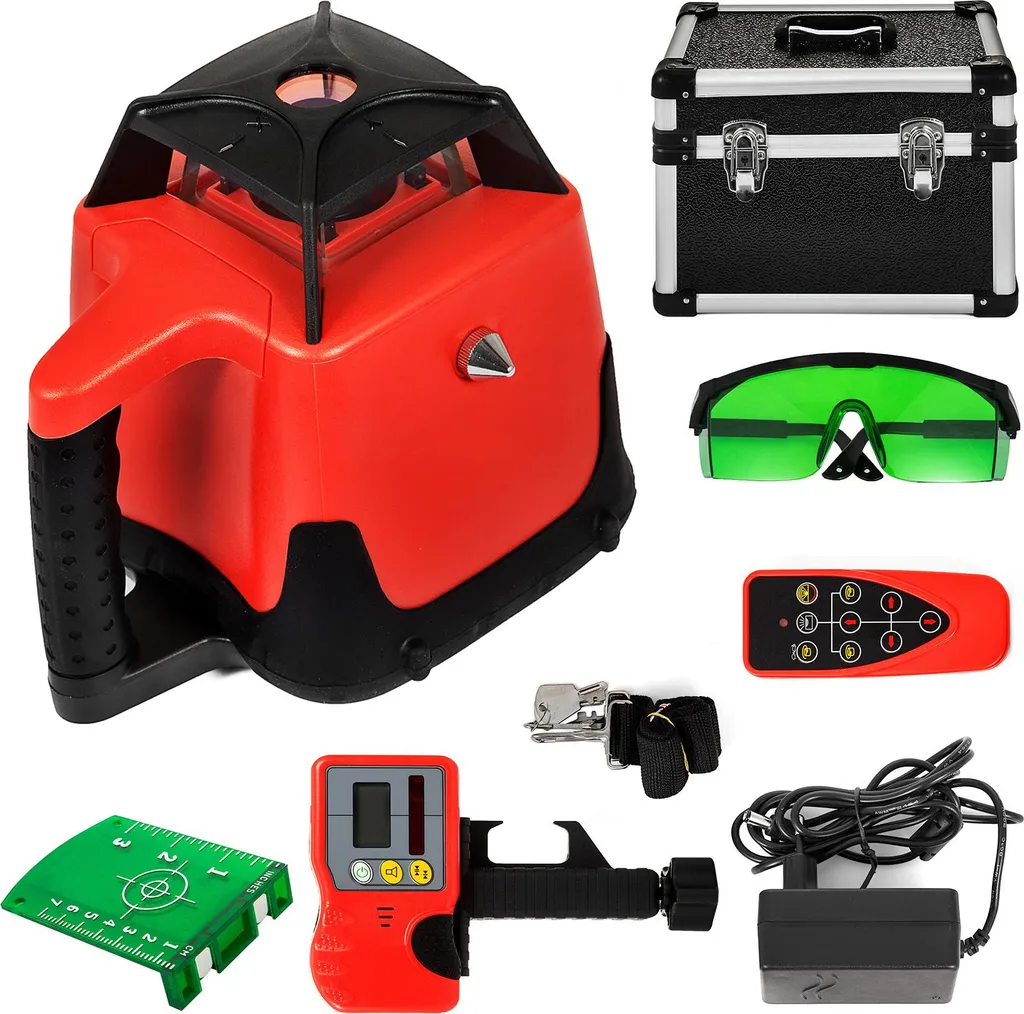 SucceBuy Niveau Laser Rotatif Green Beam Auto-nivelant Kit de Mesure