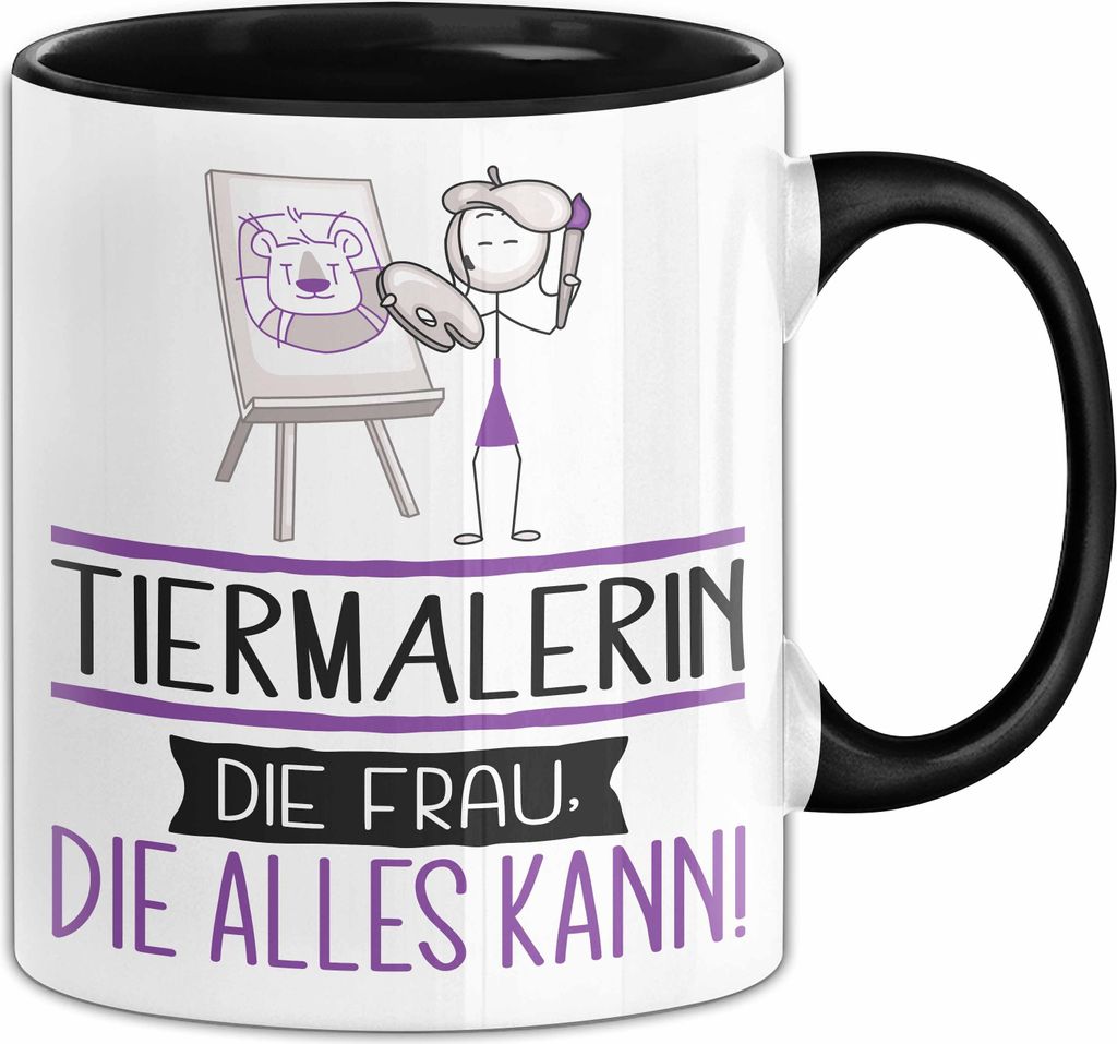 Tiermalerin Geschenk Tasse Becher Die Frau Die Allen Kann Produktbild 