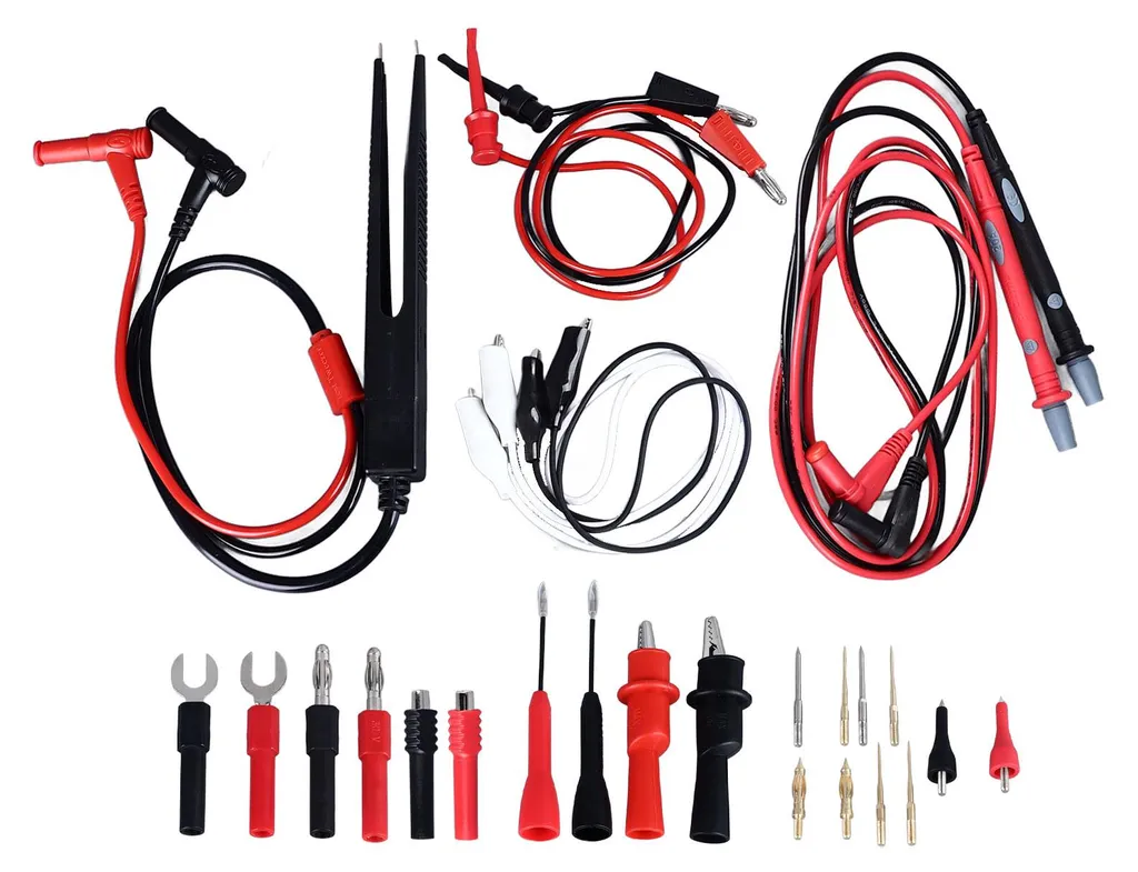 Kit test multimètre 27 pièces avec pointes de mesure 1mm 2mm et 4mm