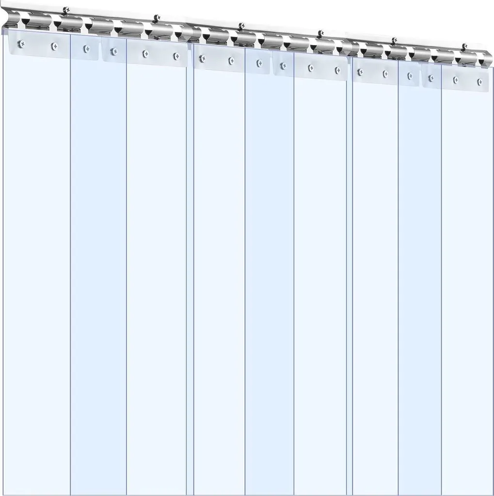 Rideau à lanières PVC transparent 38x84 po pour chambre froide et frigo