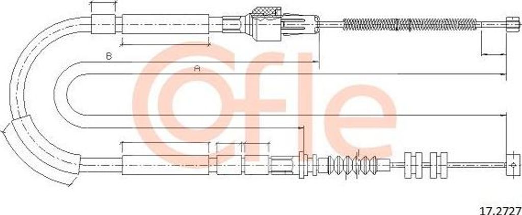 COFLE 17.2727 Seilzug, Handbremse OE 522610 kompatibel mit Frontera A