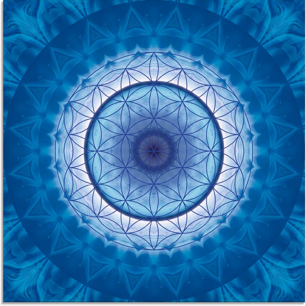 ARTland Glasbild Blume des Lebens 2 Größe: 20x20 cm