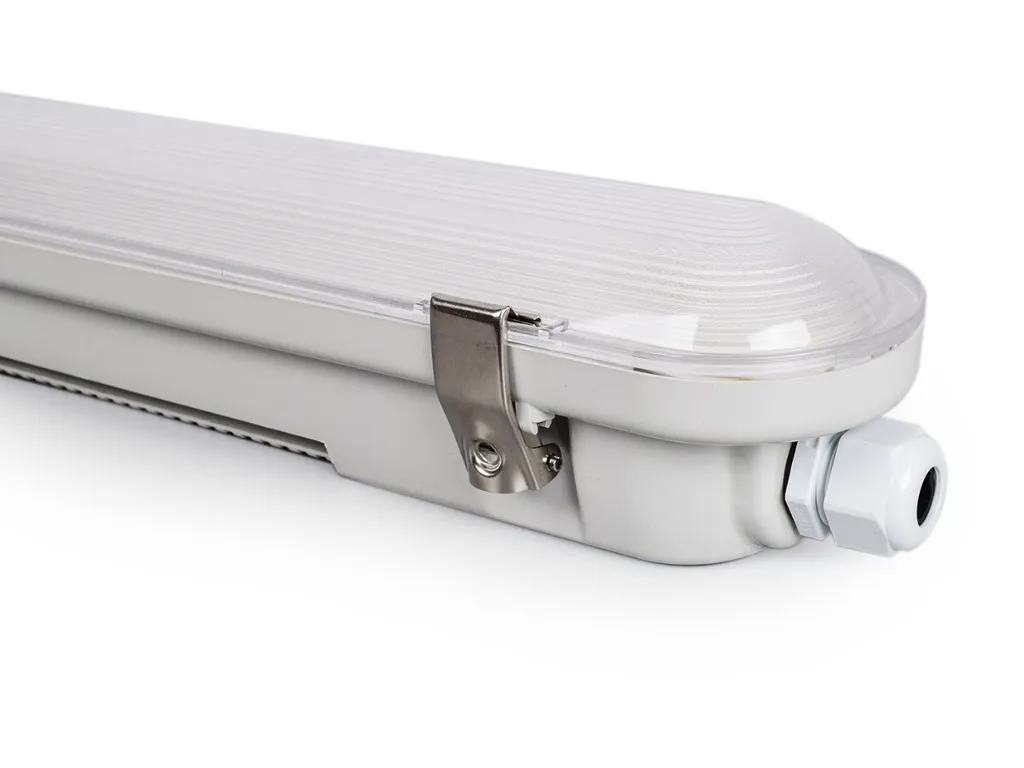 Réglette LED étanche Taizun 120cm 20-36W 4000K pour garage et atelier