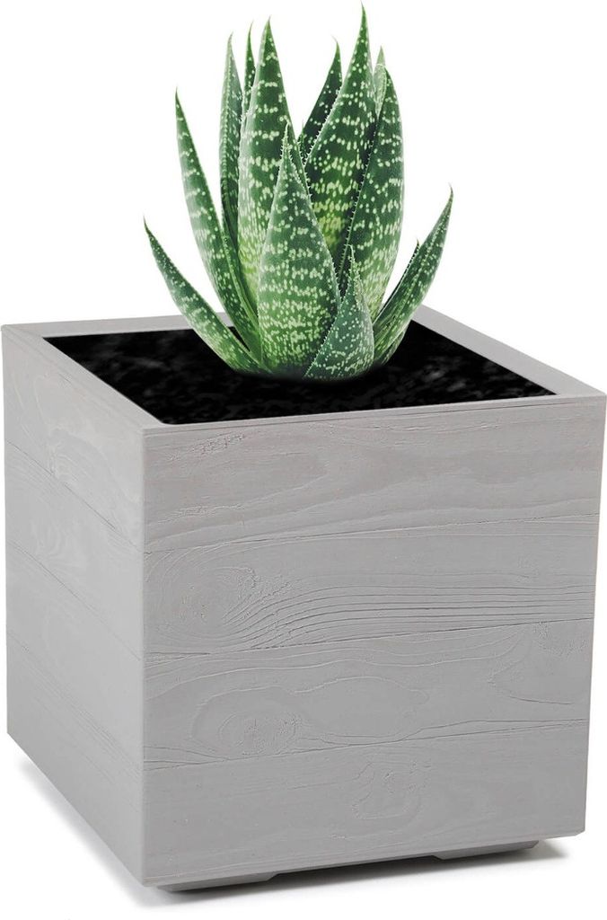 Šedý zahradní dřevěný box na kolečkách 39x39cm Obrázek produktu 